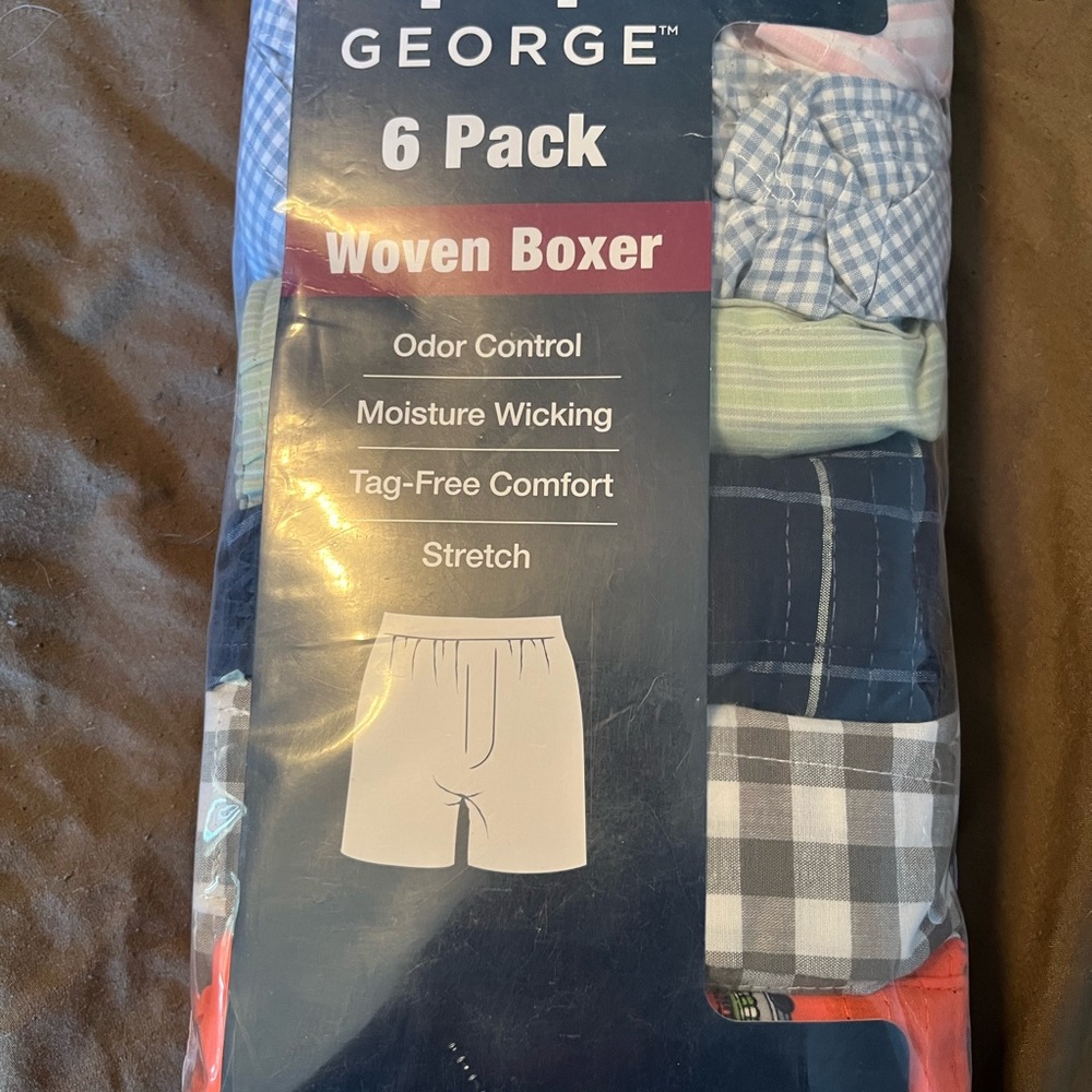 George 6 Pack Woven Boxer Set